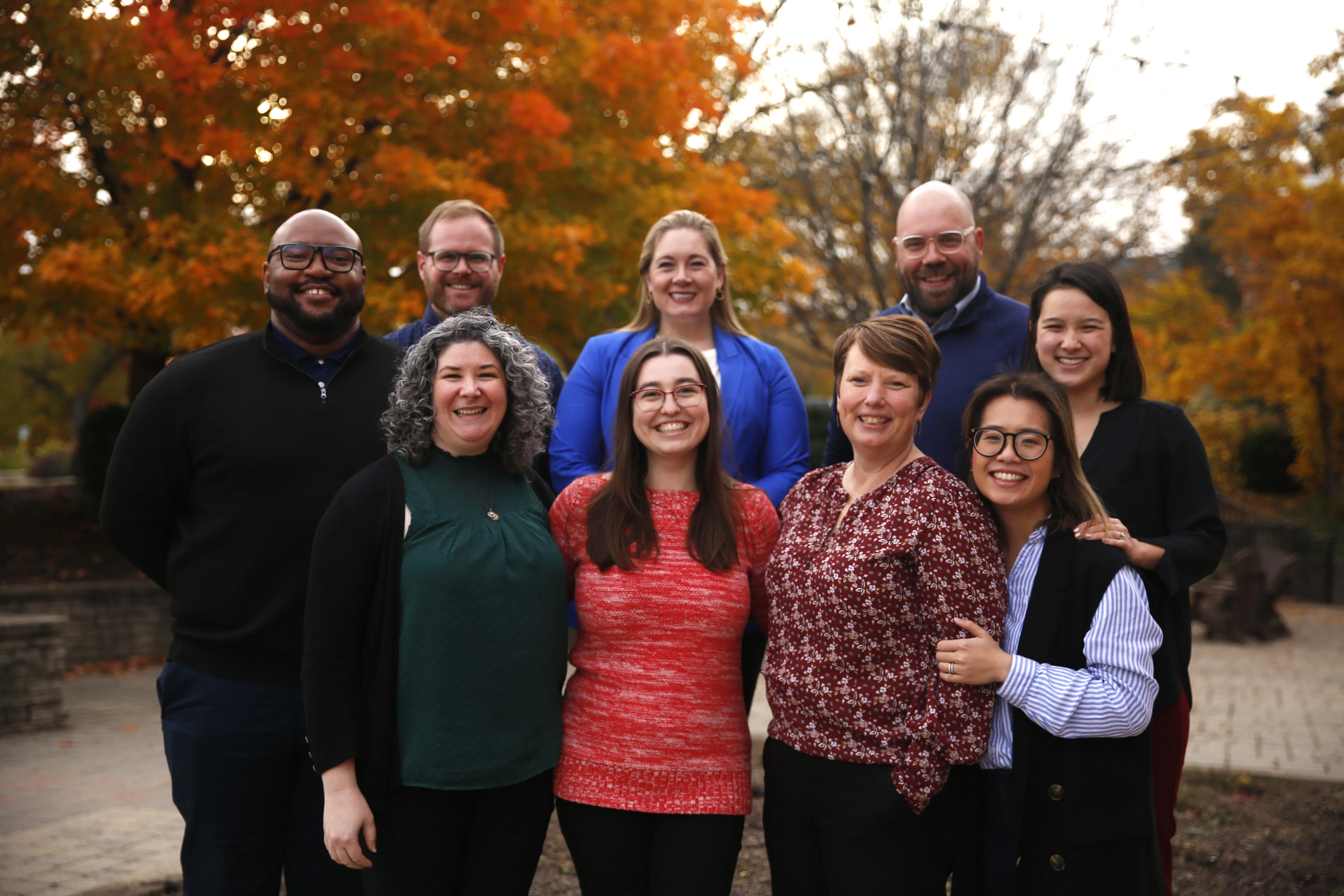 Full-time staff members of the CVC smiling