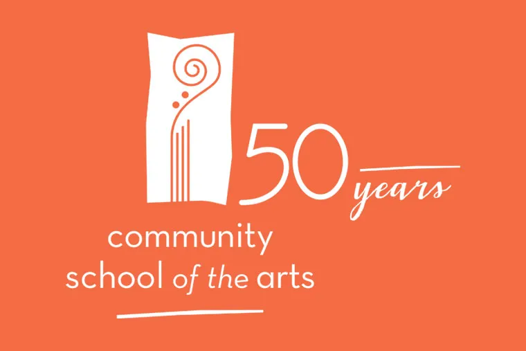 Community School of the Arts 50th anniv logo