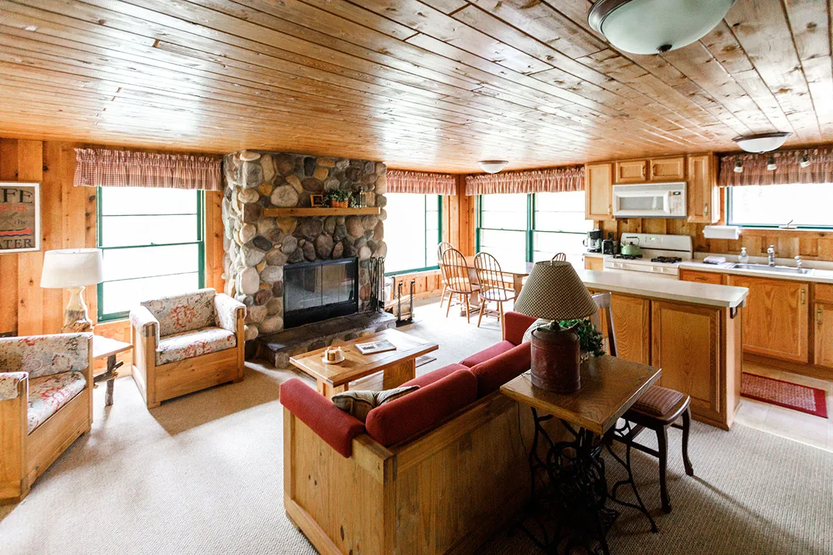 Living room and kitchen