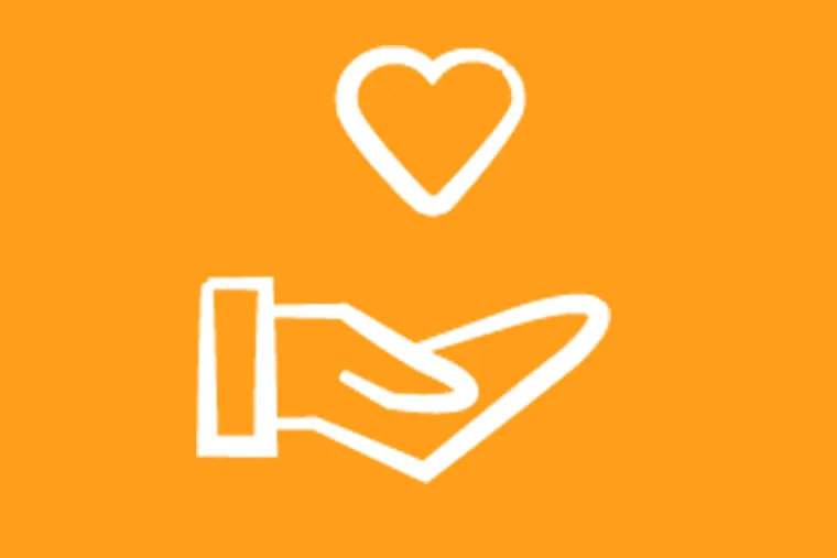 HandHeart-orange-background