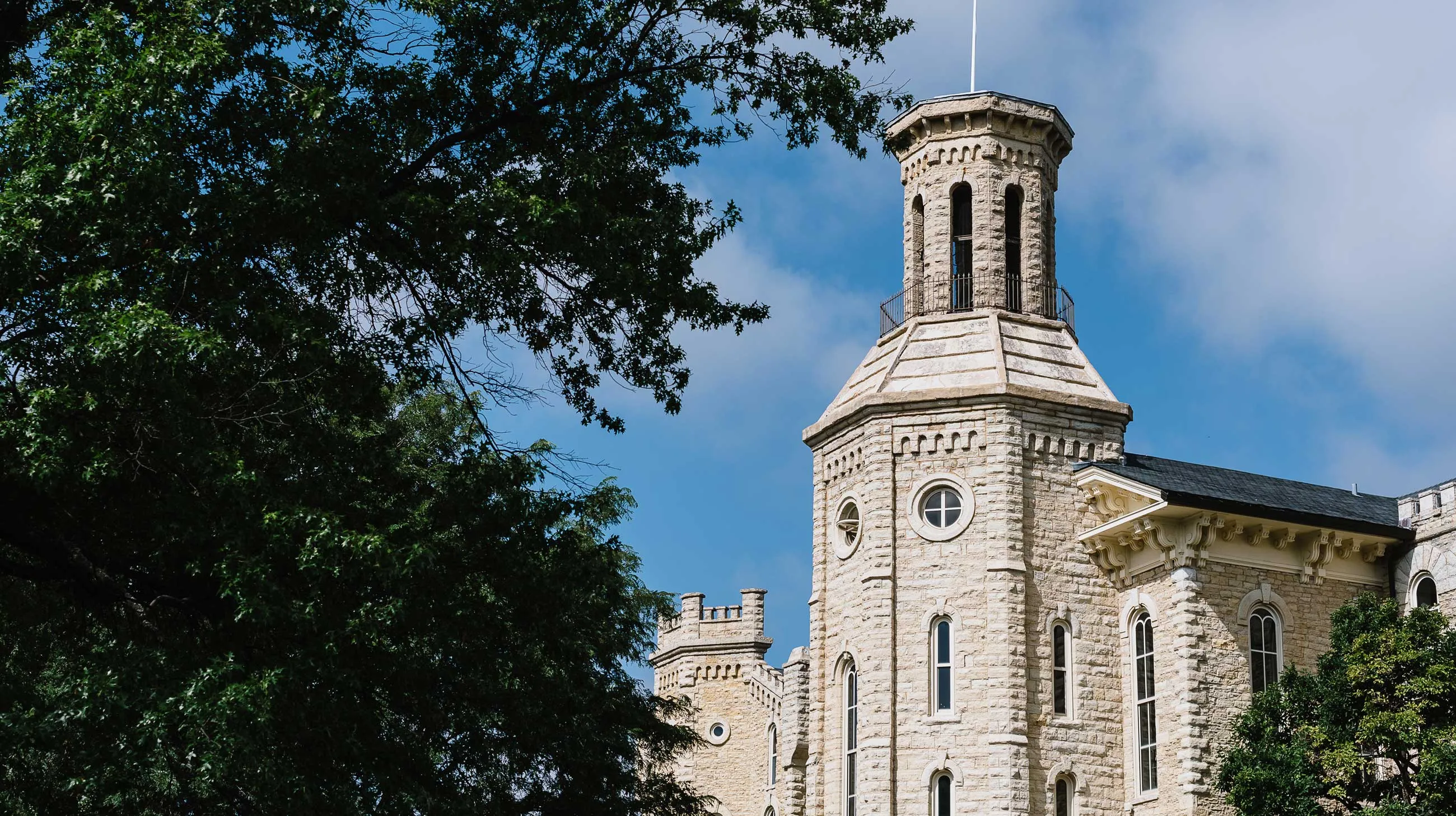 Blanchard Hall with Blue Skies