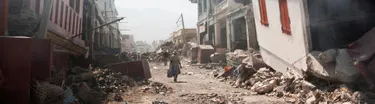 Rubble after Earthquake