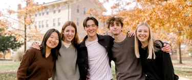 A group of students smiling.