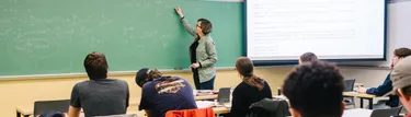 Mary Vanderschoot teaching math class