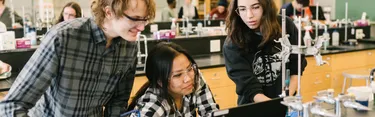 Wheaton College IL Chemistry Students in Lab