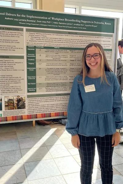 Lucy Browning with Award-Winning Health Sciences Poster presentation