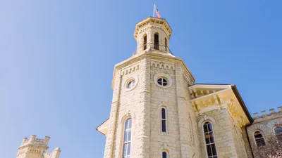 Blanchard Hall with Blue Skies