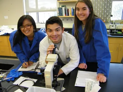Wheaton College Biology Students in Lab