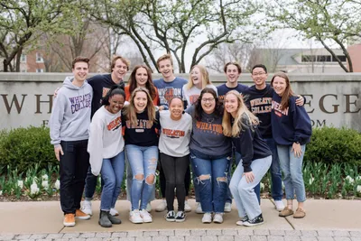 Wheaton Students in Wheaton Gear