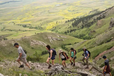 Wheaton College IL students hiking in Black Hills