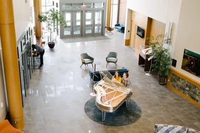 Armerding Center for Music and the Arts Lobby with Crystal Piano