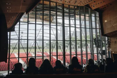 Summer Music Campers tour of the Jay Pritzker Pavilion