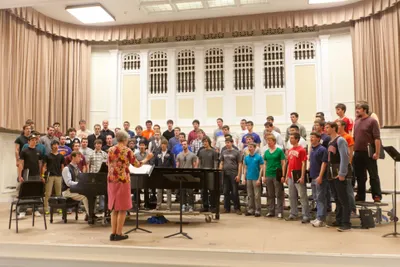 Choir Performing in Pierce Chapel