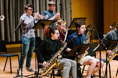 Jazz Band combo performs on stage