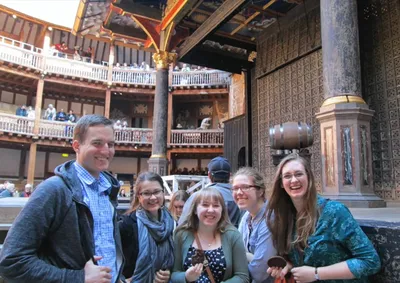 Wheaton in England Students at the Globe Theater