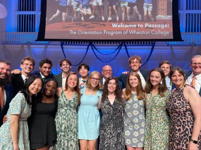 President Ryken with the 2024 Orientation Committee in Edman Chapel.