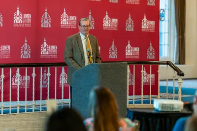 President Ryken speaking at the Lumen Conference.