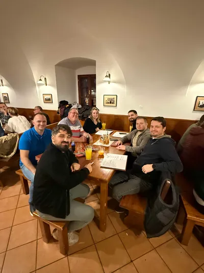 meeting around a table