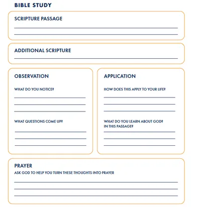 flow chart of a post camp bible study framework