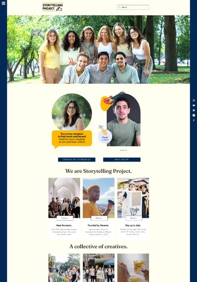 Storytelling Project Website Screenshot