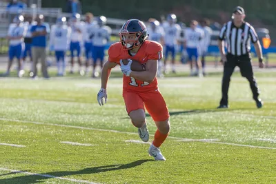 A football player in the field.