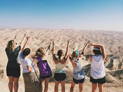 Wheaton Students Group Photo in the Holy Lands 2014 Judean Wilderness