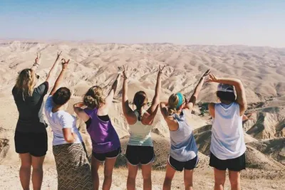 Wheaton Students Group Photo in the Holy Lands 2014 Judean Wilderness
