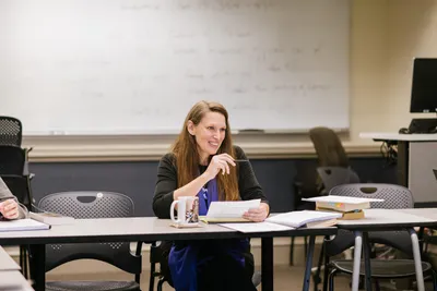 Sarah Borden Teaching Philosophy Class