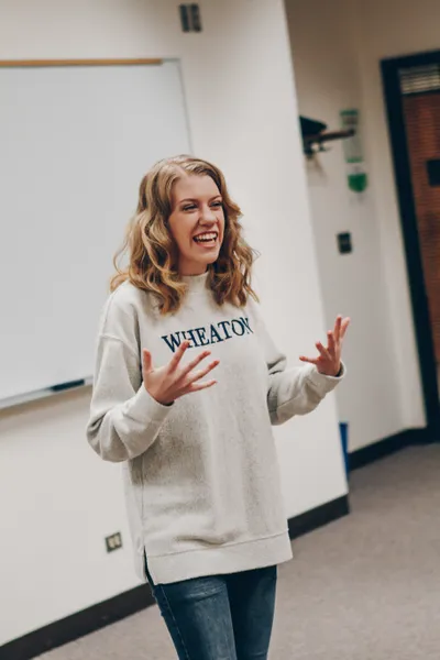 Communication Student Nicole Miller Giving Speech