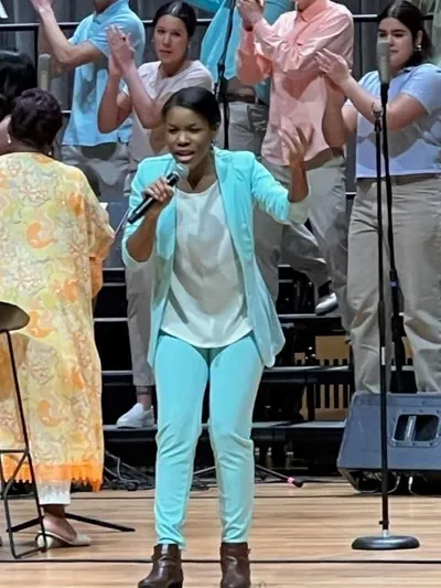 Tiffany Egler Singing with Gospel Choir