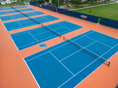 The Wheaton College Tennis courts.