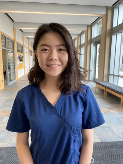Female Student in scrubs