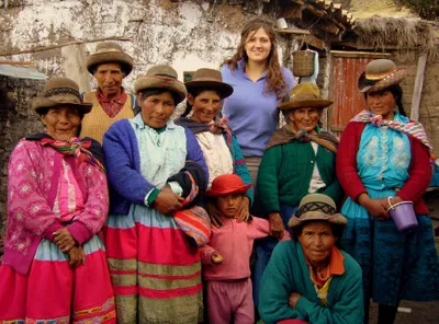 HNGR student with local villagers