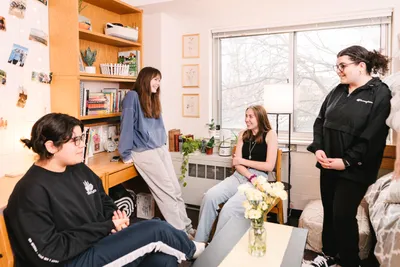 Female Students in Fischer Hall Room