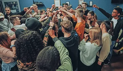 collective raised fists