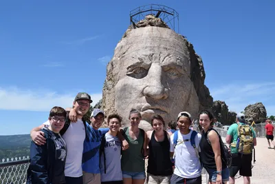 Students at Crazy Horse Memorial Black Hills Field Station