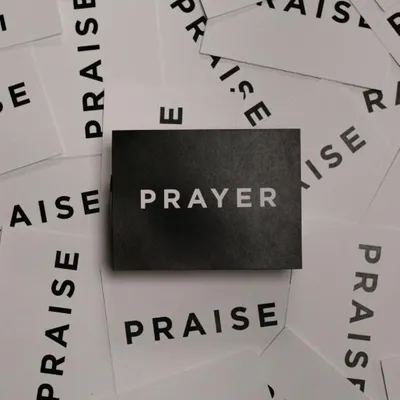 Black and White prayer image 550 x 550 