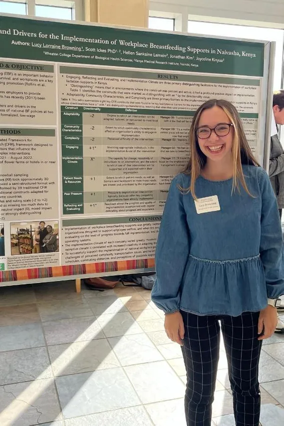 Lucy Browning with Award-Winning Health Sciences Poster presentation