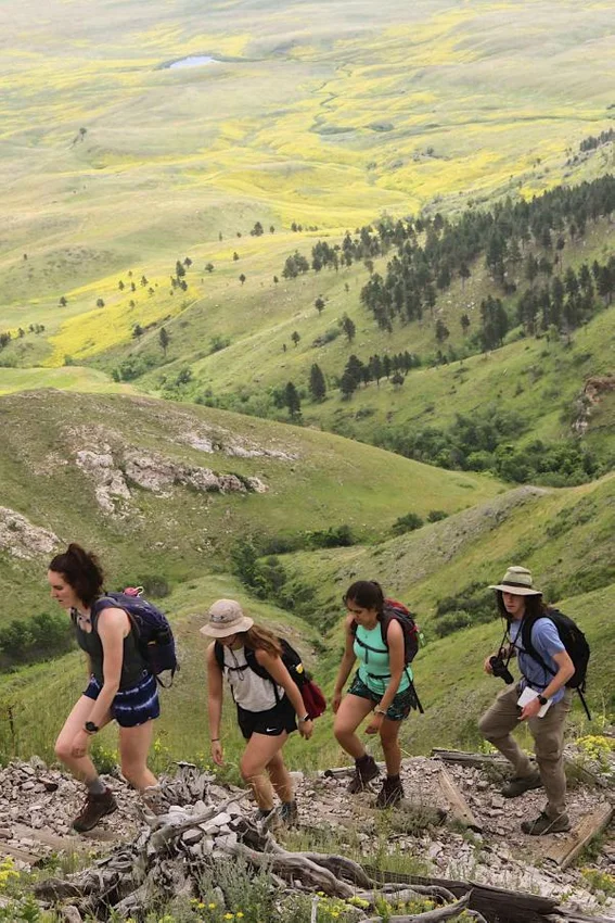 Wheaton College Students hiking in Black Hills