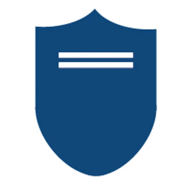 A blue shield icon