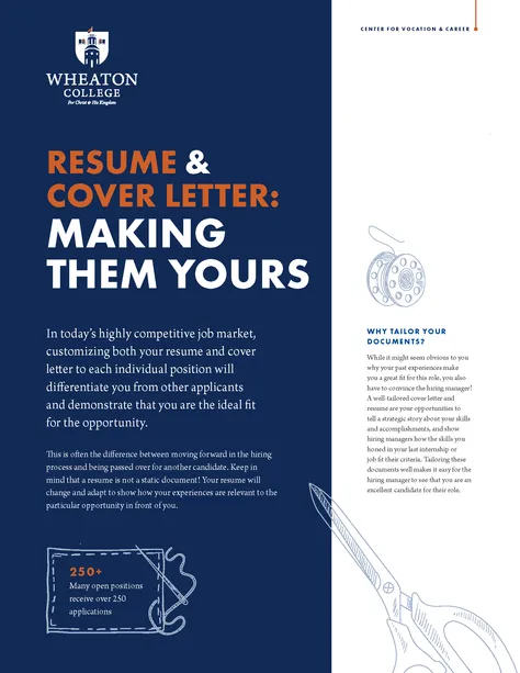 Resume and Cover Letter Making Them Yours Front Page Image