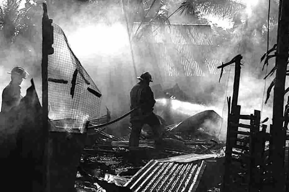 firefighter responding to disaster