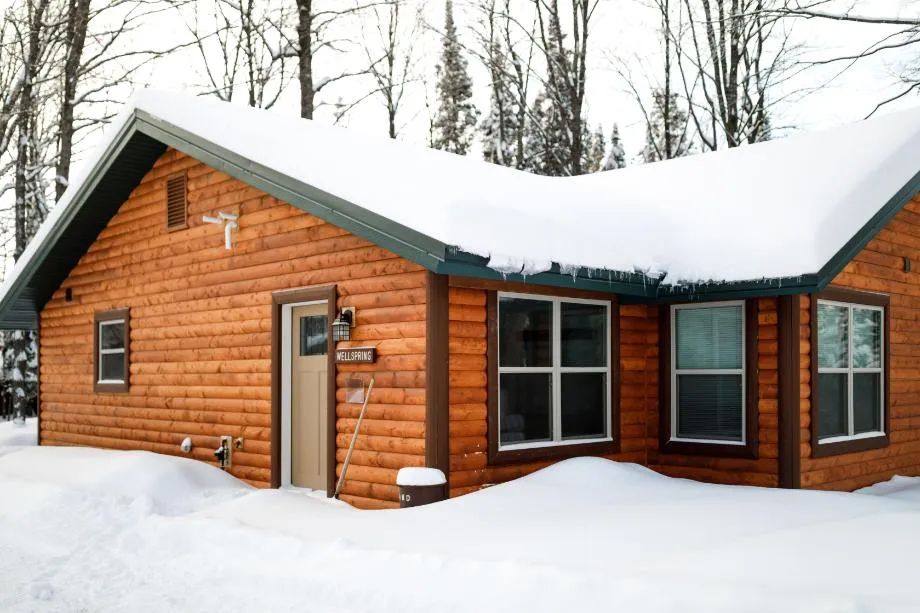wellspring cabin in winter