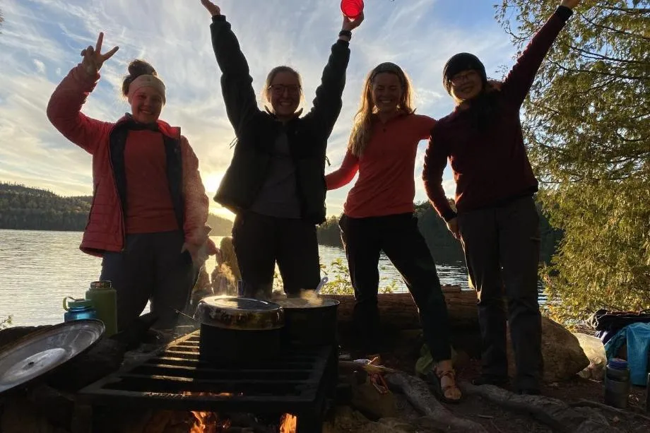 Kirstin Crawford and friends on wilderness trip