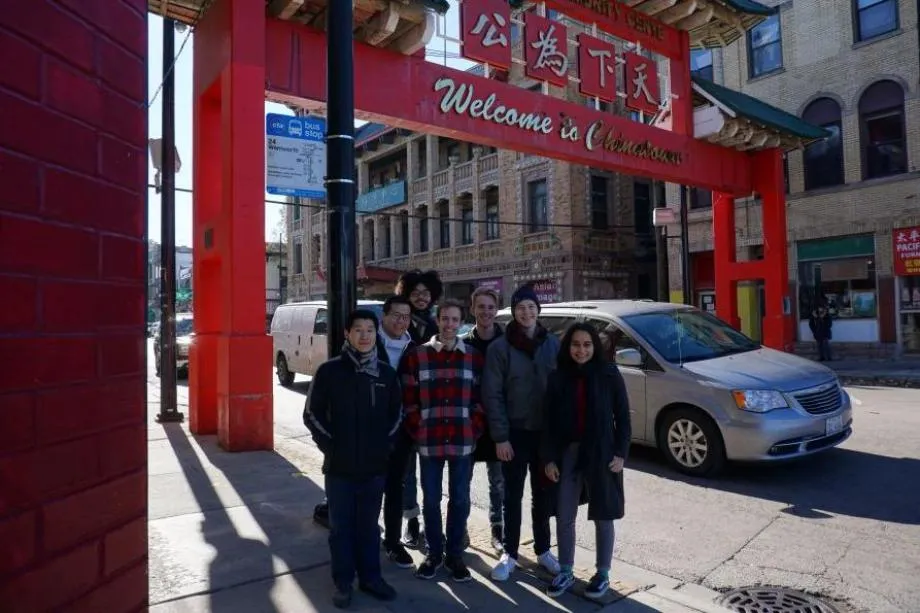 students in chinatown