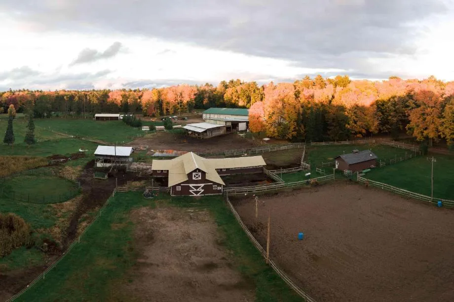 aerial of honeyrock barn