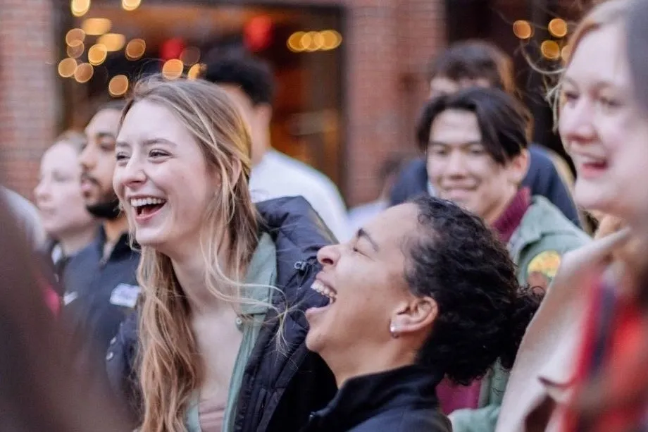Students laughing