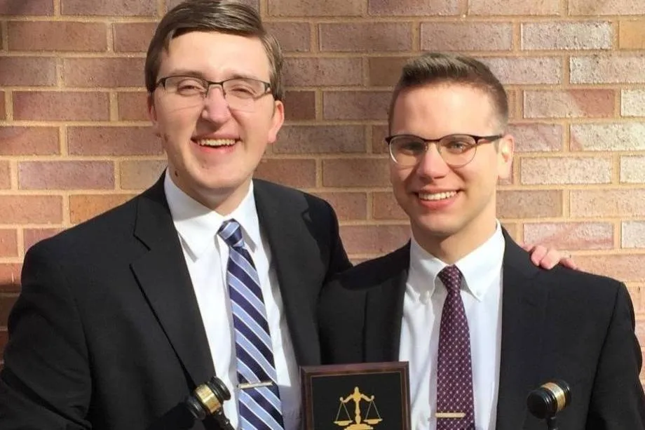 Joel Erickson and Tyler Long Moot Court Winners