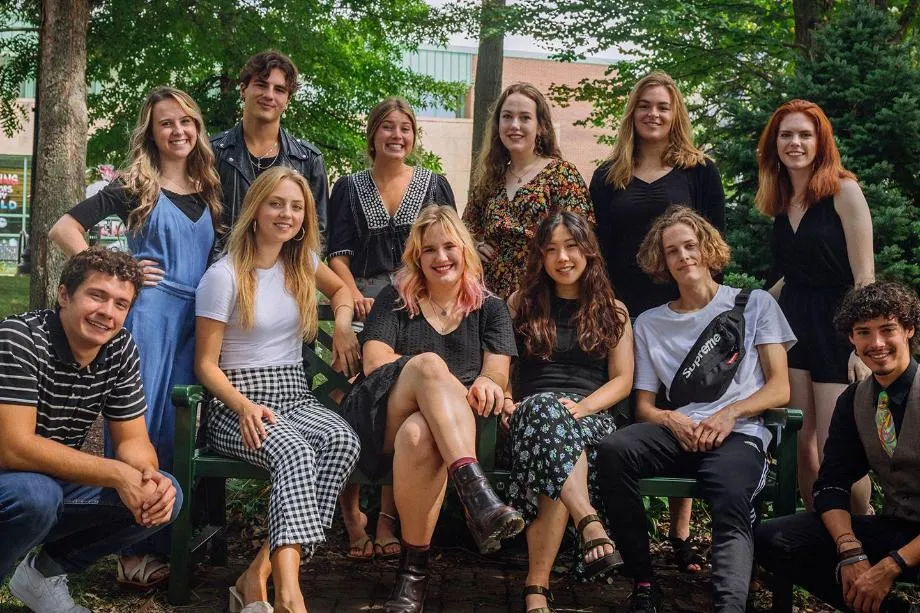 A group of students smiling.