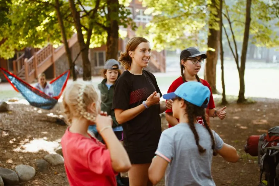 A group of campers at camp site